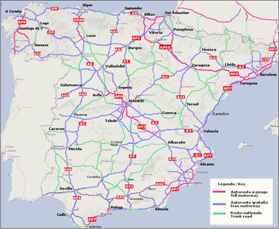 Spain highway tolls